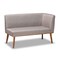 Baxton Studio Odessa Mid-Century Modern Grey Fabric and Walnut Brown Finished Wood 3-Piece Dining Nook Set 175-10843-10840-Zoro - alternate 7